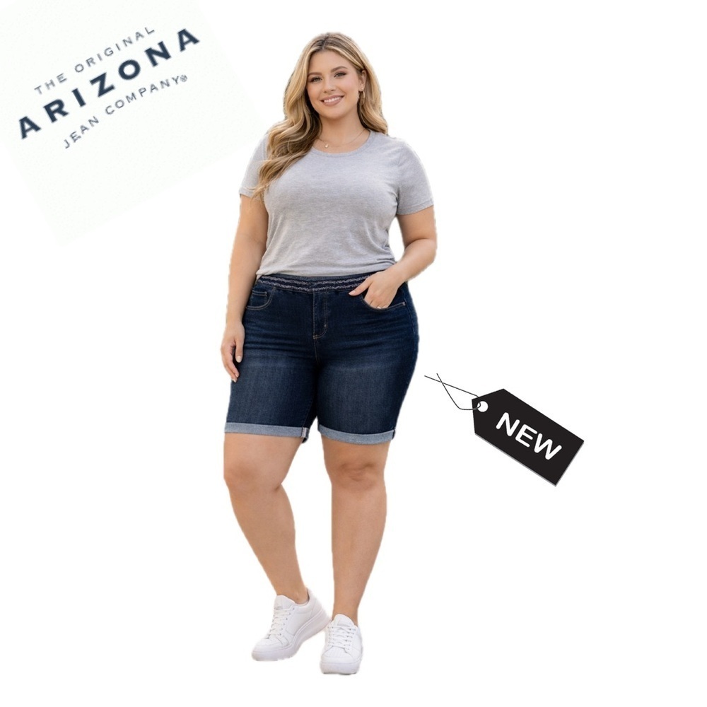 NWT Arizona Jean co soft slip-on shorts size 20 1/2